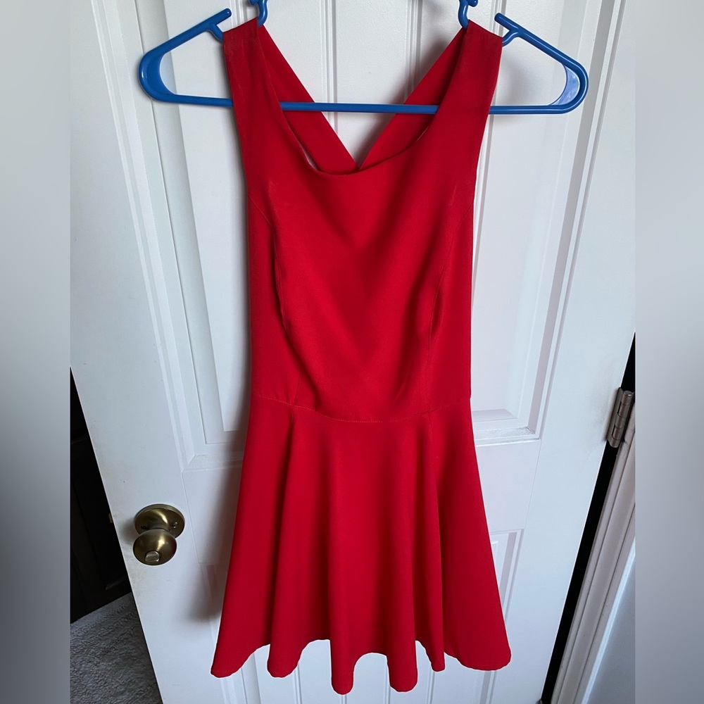DOUBLE ZERO RED BOWTIE DRESS SMALL